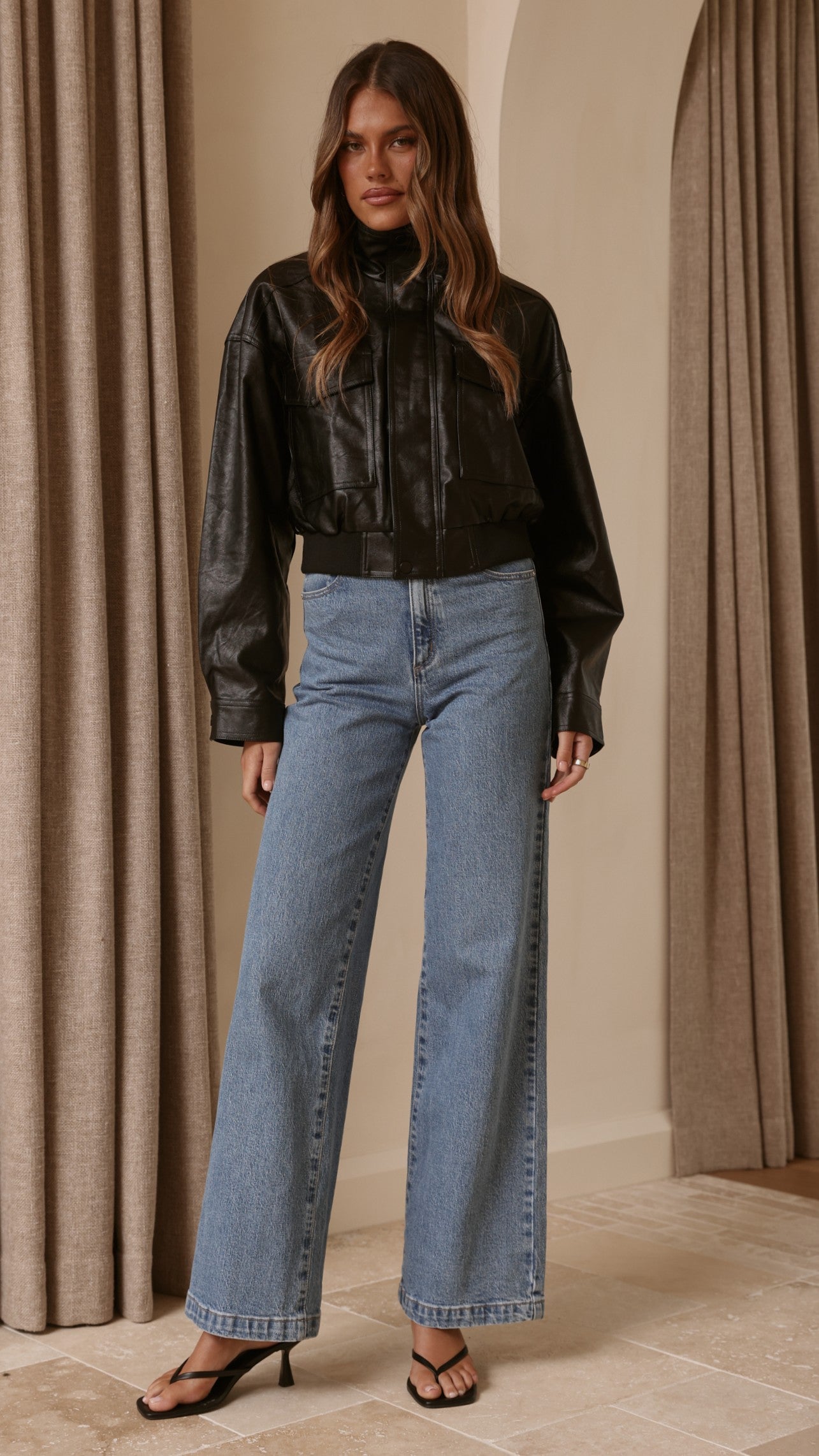 Hugo Funnel Neck Jacket - Black - Billy J