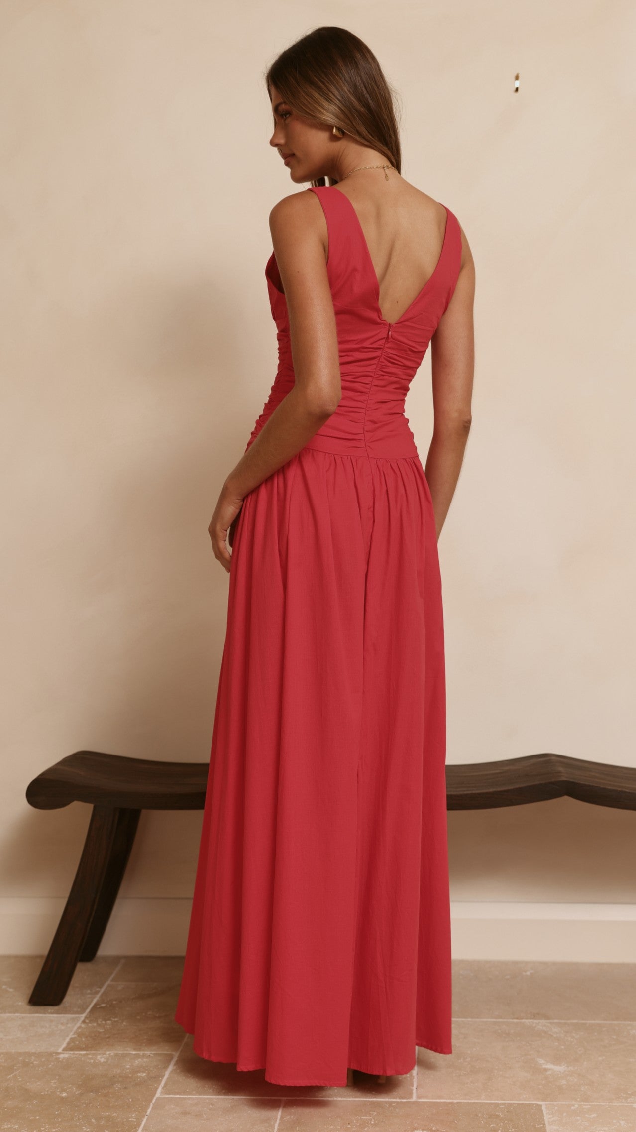 Sanya Maxi Dress - Red - Billy J