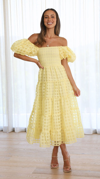 Load image into Gallery viewer, Deemi Maxi Dress - Yellow - Billy J
