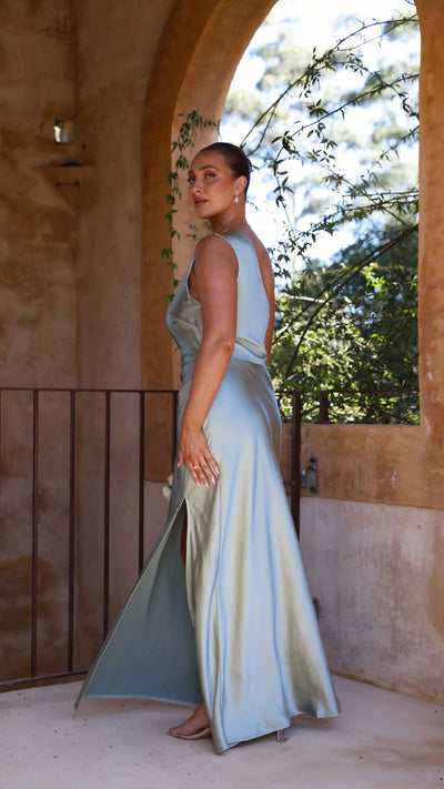 Load image into Gallery viewer, Victoria Maxi Dress - Sage - Billy J
