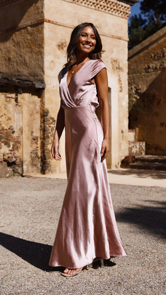 Selma Maxi Dress - Dusty Pink