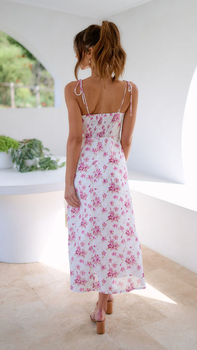 Load image into Gallery viewer, Laury Midi Dress - Pink Floral
