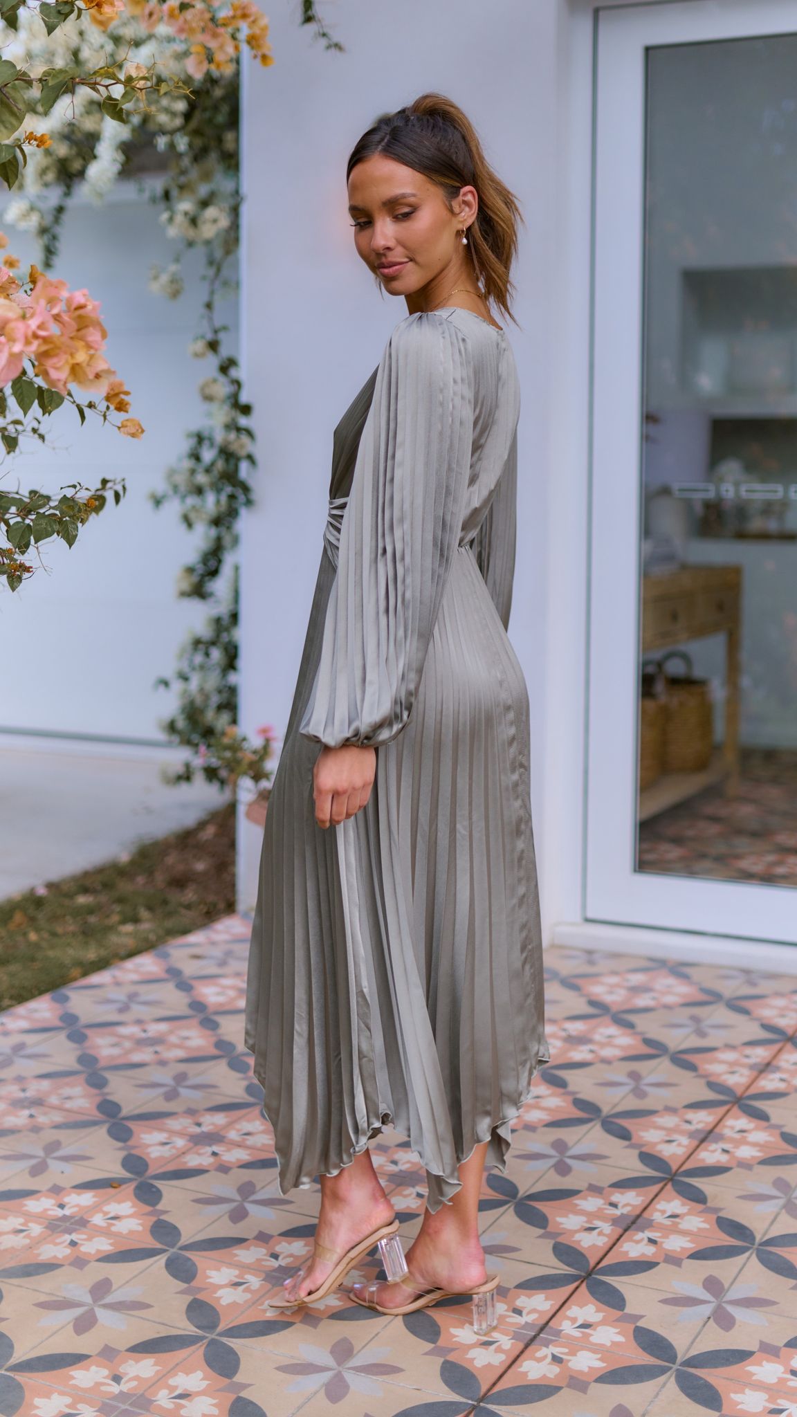 Angelina Midi Dress - Olive