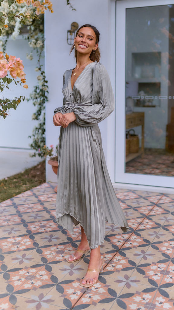 Angelina Midi Dress - Olive