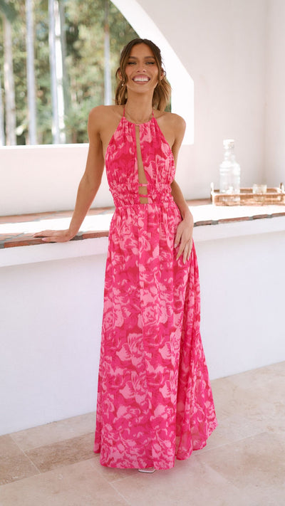 Load image into Gallery viewer, Ivy Maxi Dress - Pink Print
