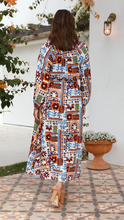 Load image into Gallery viewer, Vanessa Maxi Dress - Elora Print
