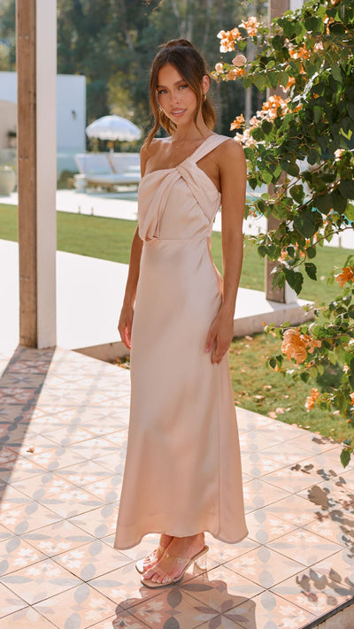 Load image into Gallery viewer, Greta Maxi Dress - Champagne - Billy J
