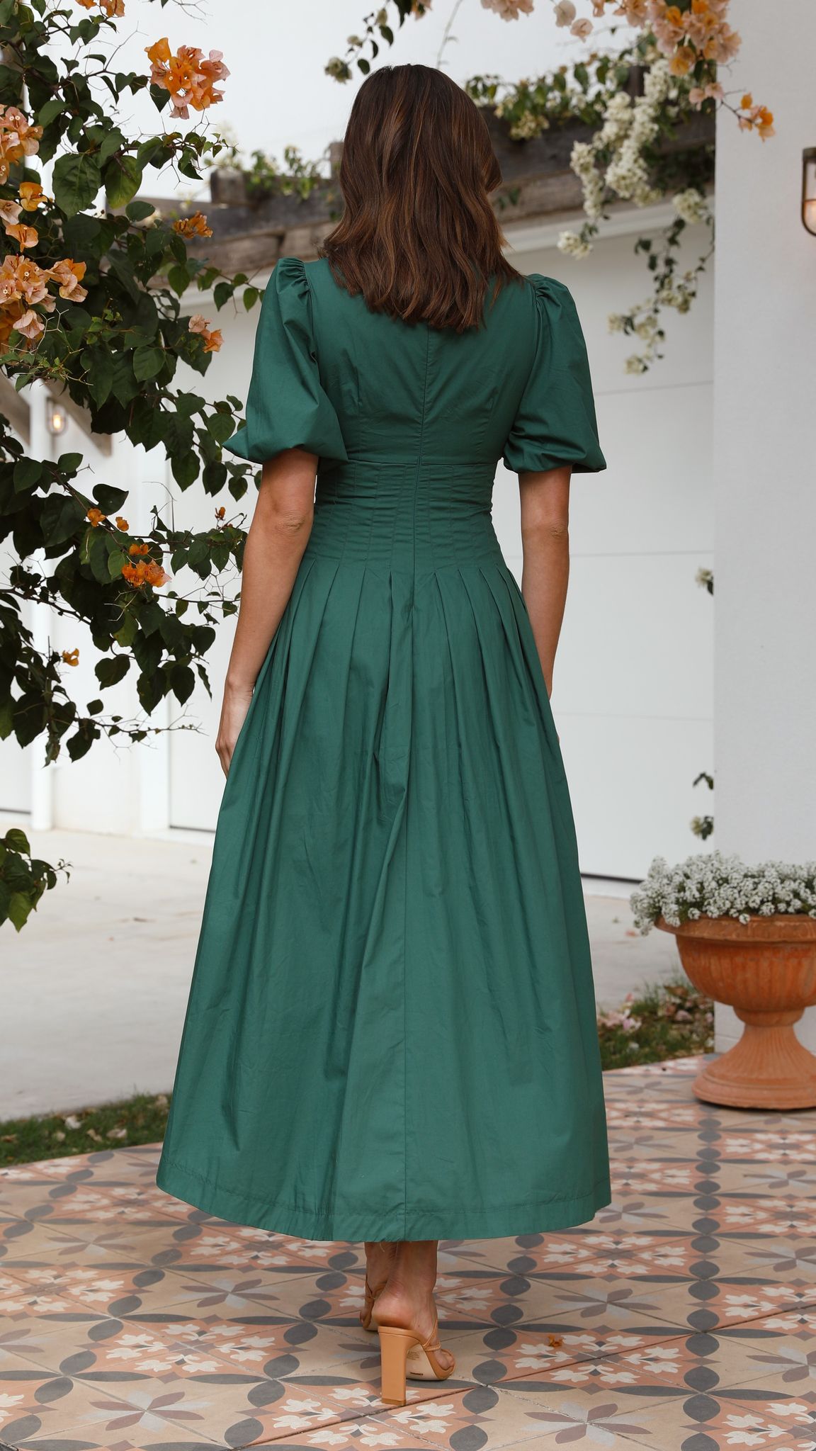 Laura Midi Dress - Emerald