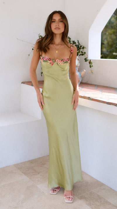 Load image into Gallery viewer, Aurora Maxi Dress - Lime - Billy J
