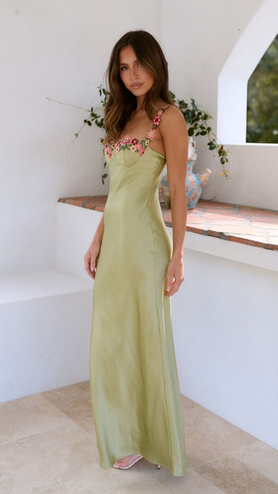 Load image into Gallery viewer, Aurora Maxi Dress - Lime - Billy J
