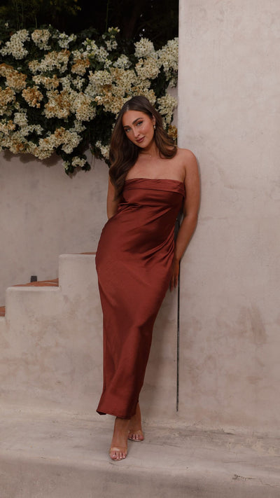 Load image into Gallery viewer, Gisele Maxi Dress - Rust
