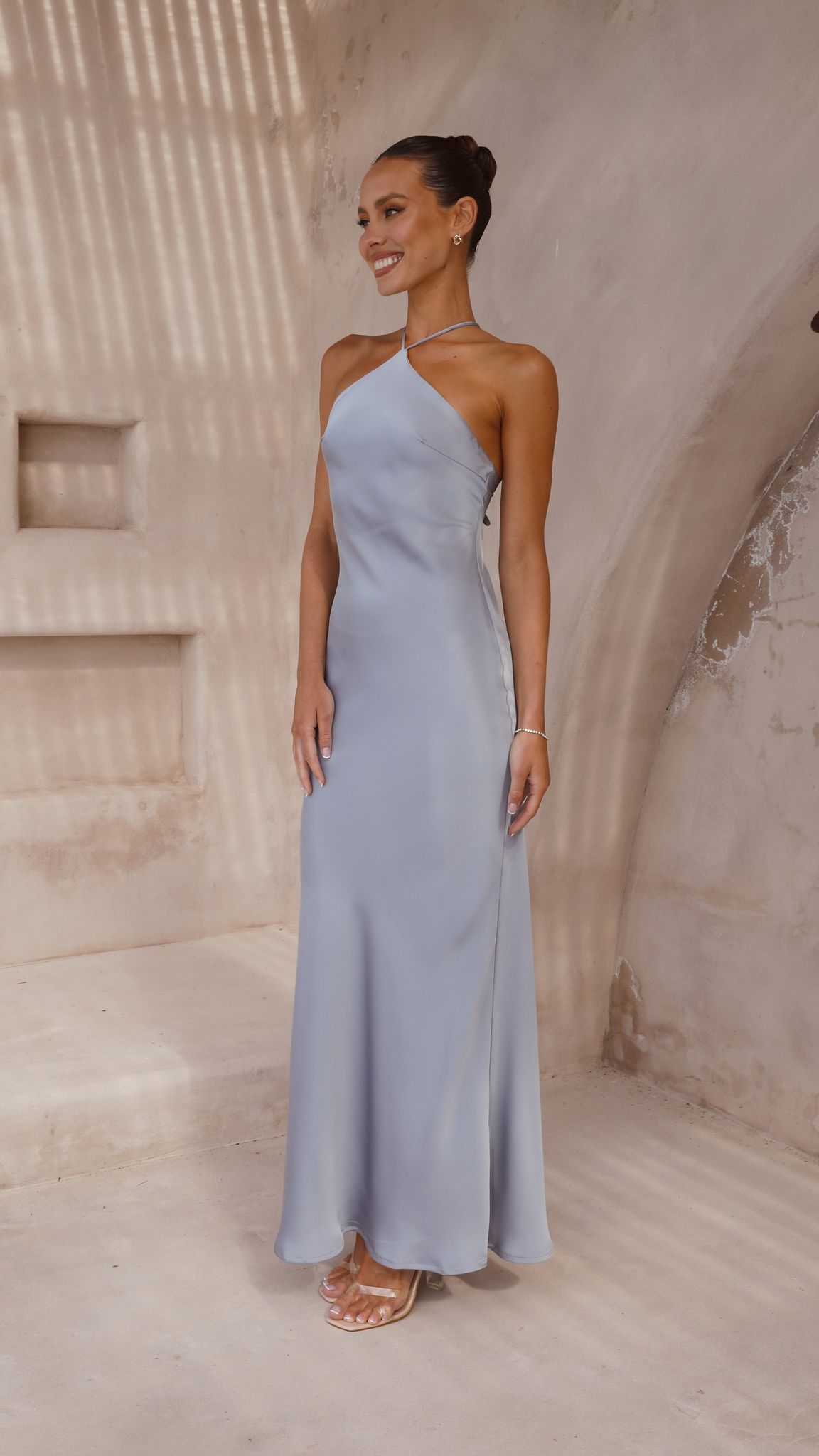 Chiara Maxi Dress - Steel Blue