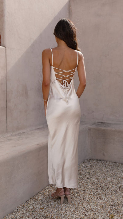 Load image into Gallery viewer, Keira Maxi Dress - Champagne - Billy J
