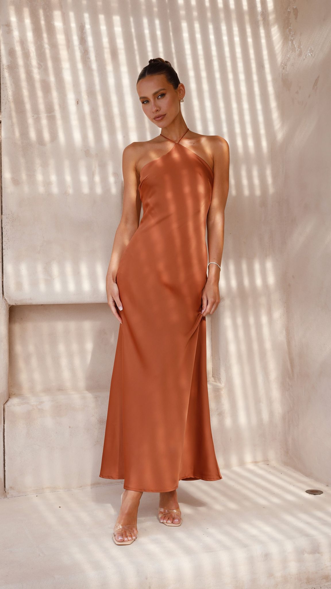 Chiara Maxi Dress - Copper - Billy J