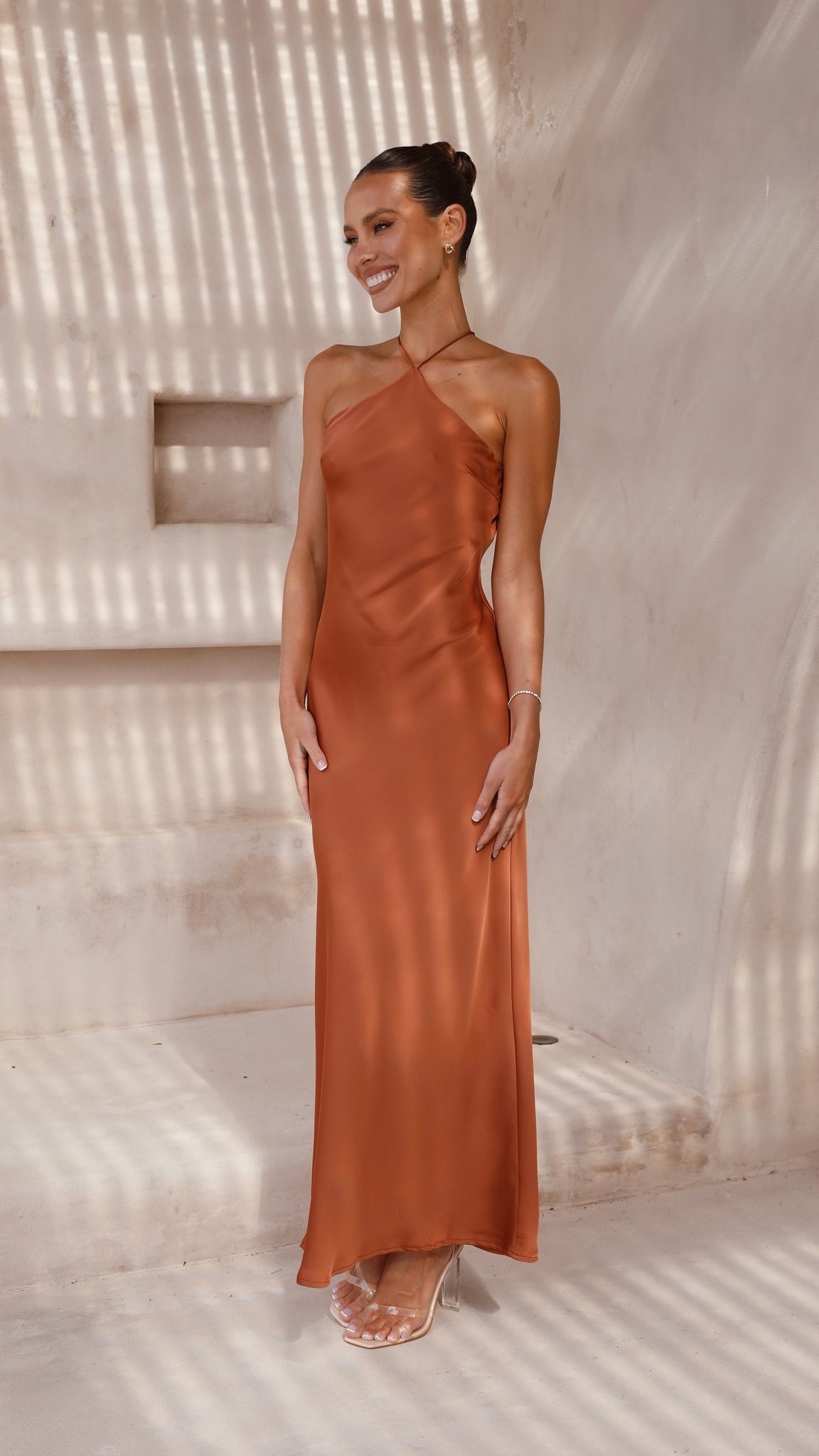 Chiara Maxi Dress - Copper - Billy J