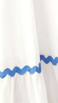 Brodey Midi Dress - White / Blue - Billy J