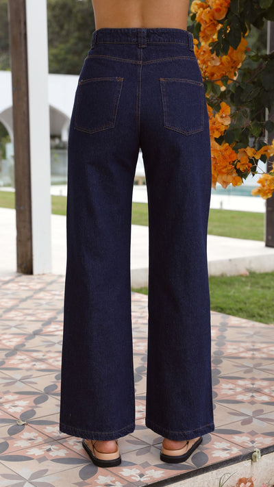 Load image into Gallery viewer, Badru Straight Leg Jeans - Dark Denim - Billy J
