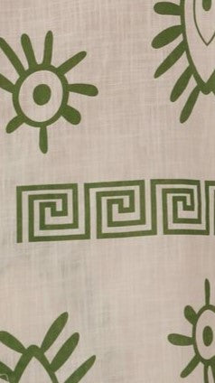 Bailie Shirt and Pants Set - Beige/Green Aztec