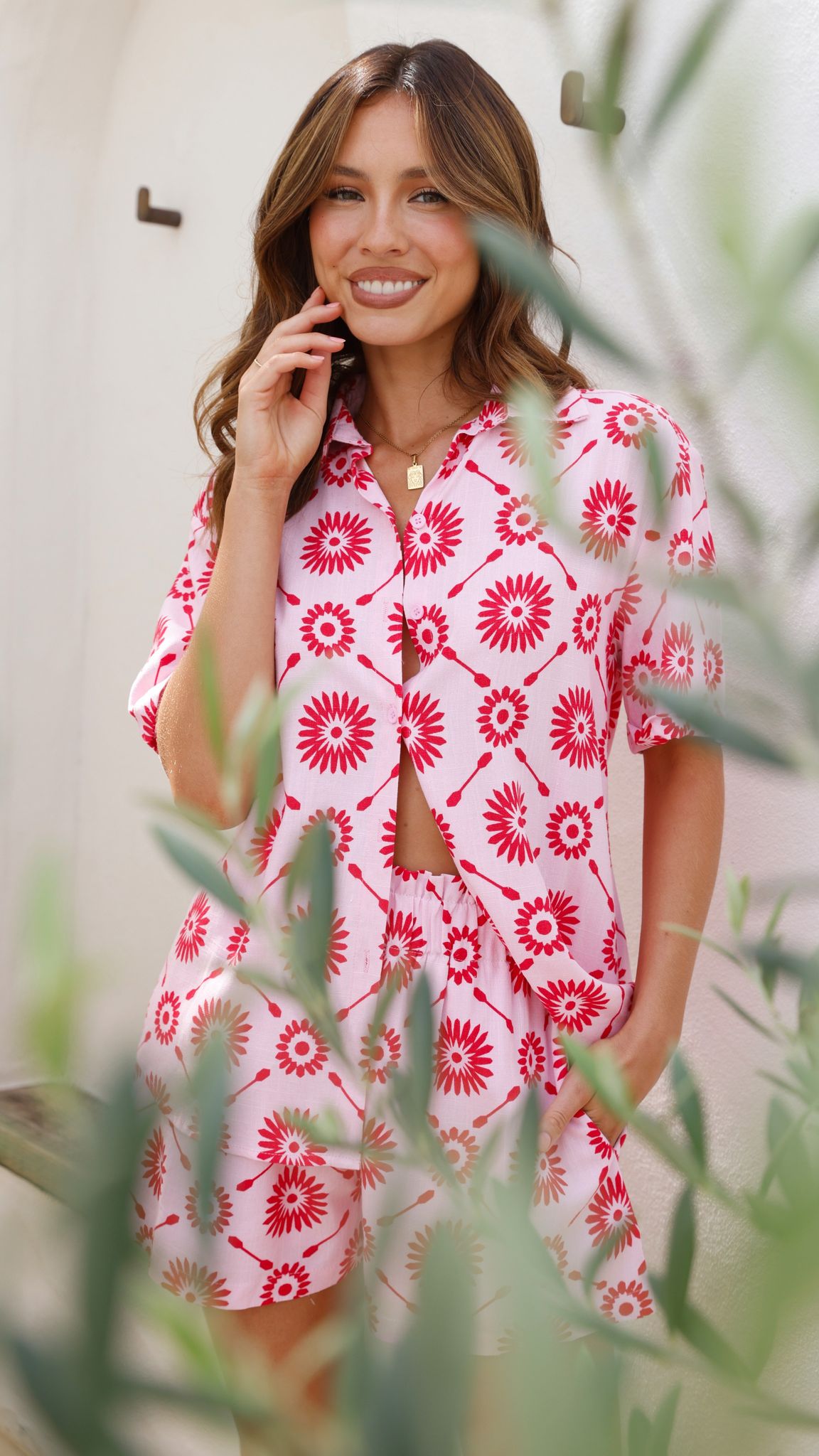 Radia Button Up Shirt - Naomi Print