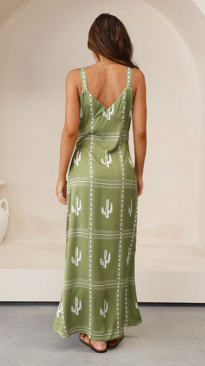 Load image into Gallery viewer, Nevada Maxi Dress - Kiwi/Cream
