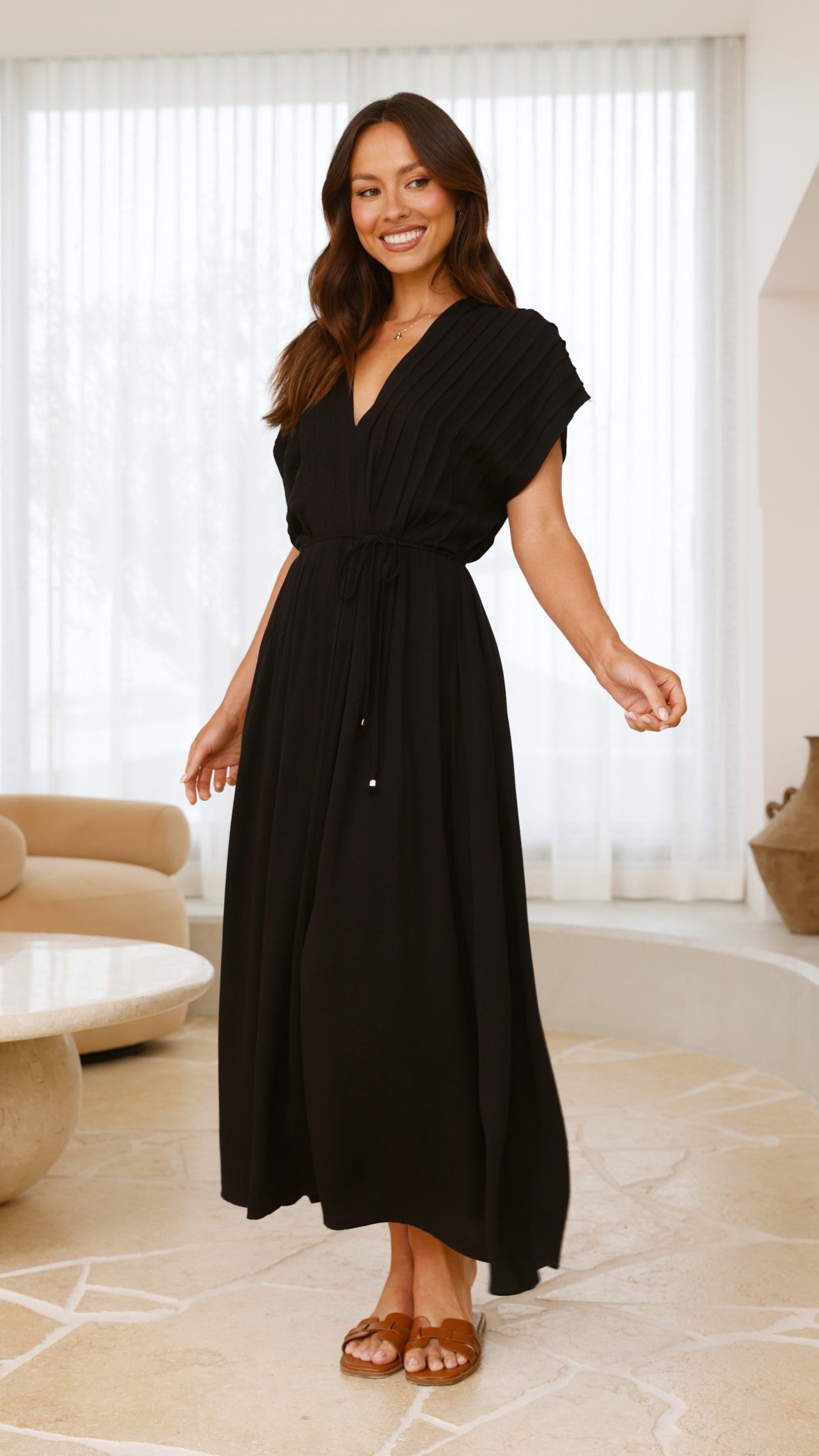 Velia Maxi Dress - Black - Billy J