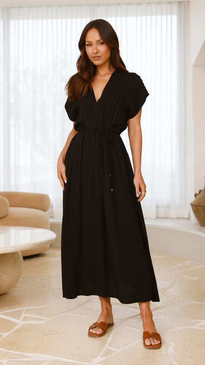 Load image into Gallery viewer, Velia Maxi Dress - Black - Billy J
