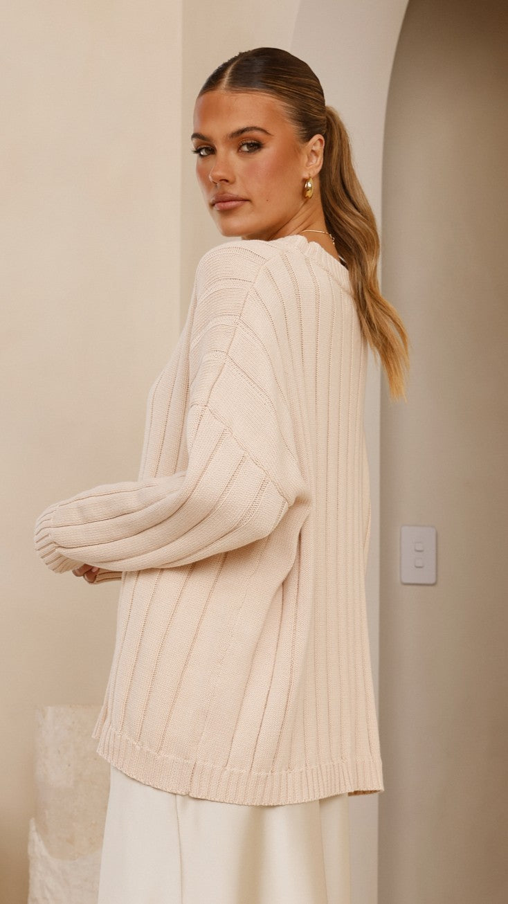 Naiva Oversized Knit - Cream - Billy J