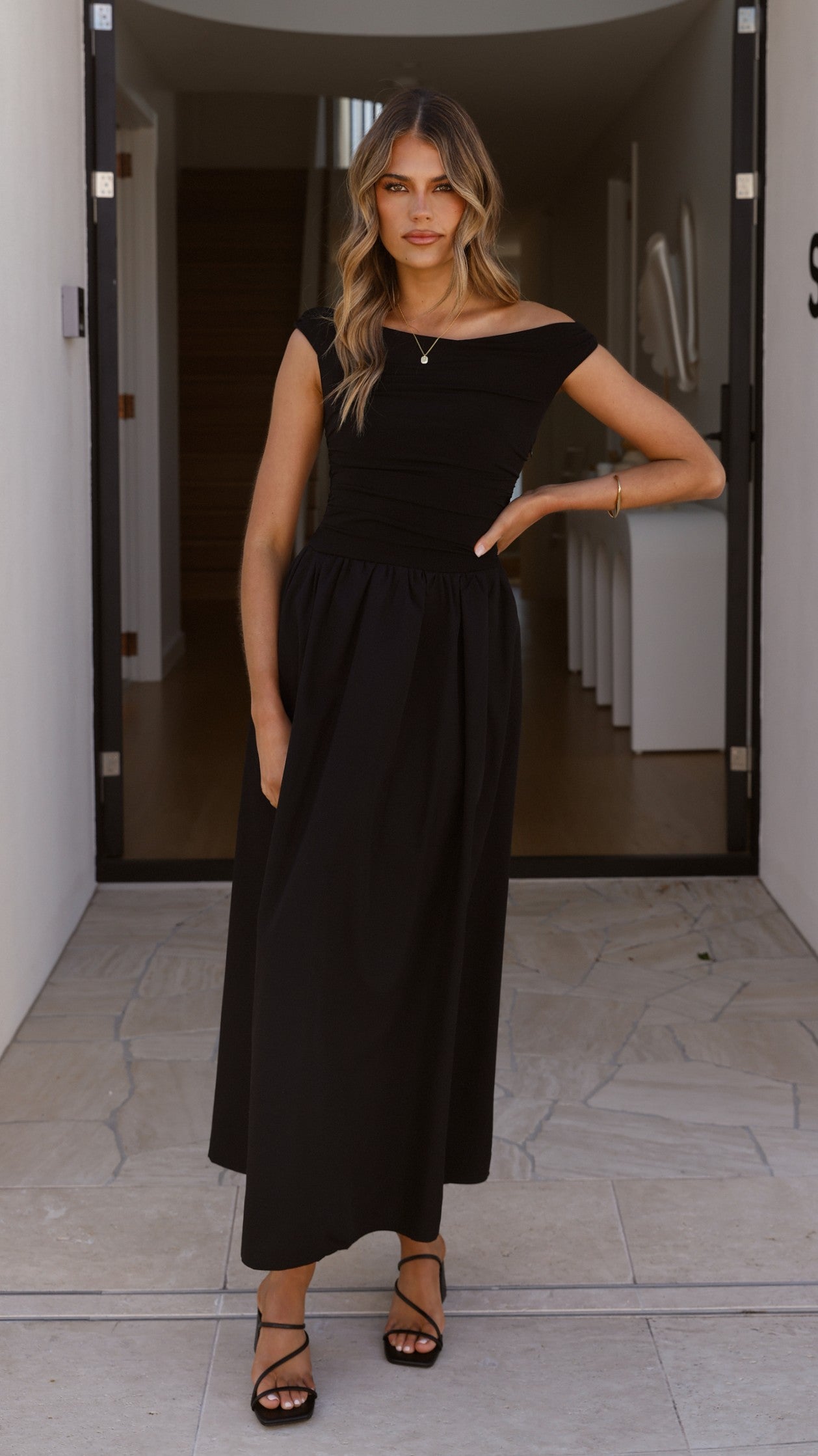 Immy Midi Dress - Black - Billy J