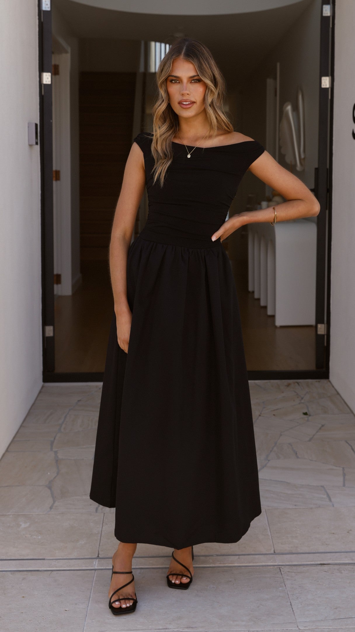 Immy Midi Dress - Black - Billy J