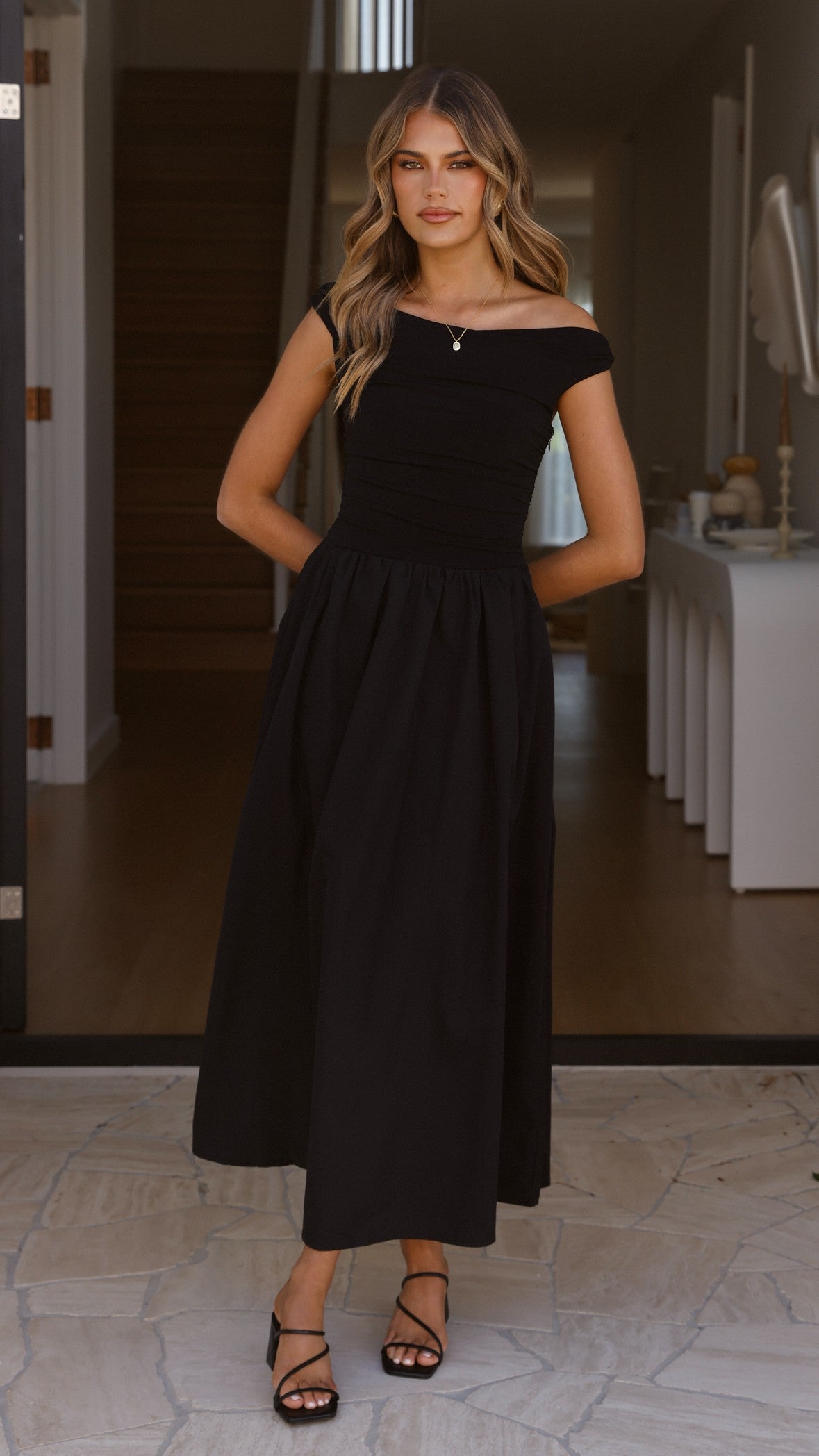 Immy Midi Dress - Black - Billy J