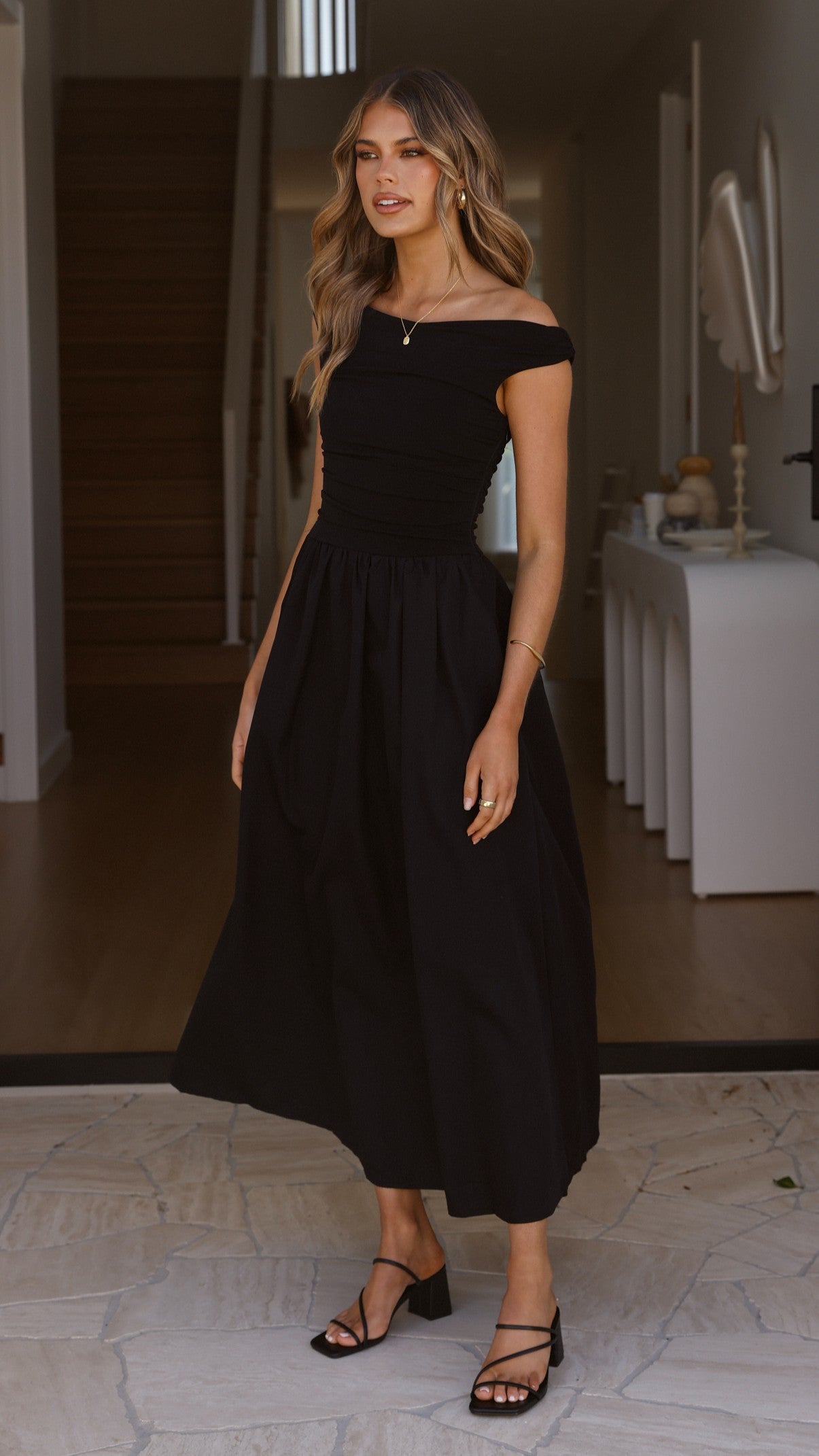 Immy Midi Dress - Black - Billy J