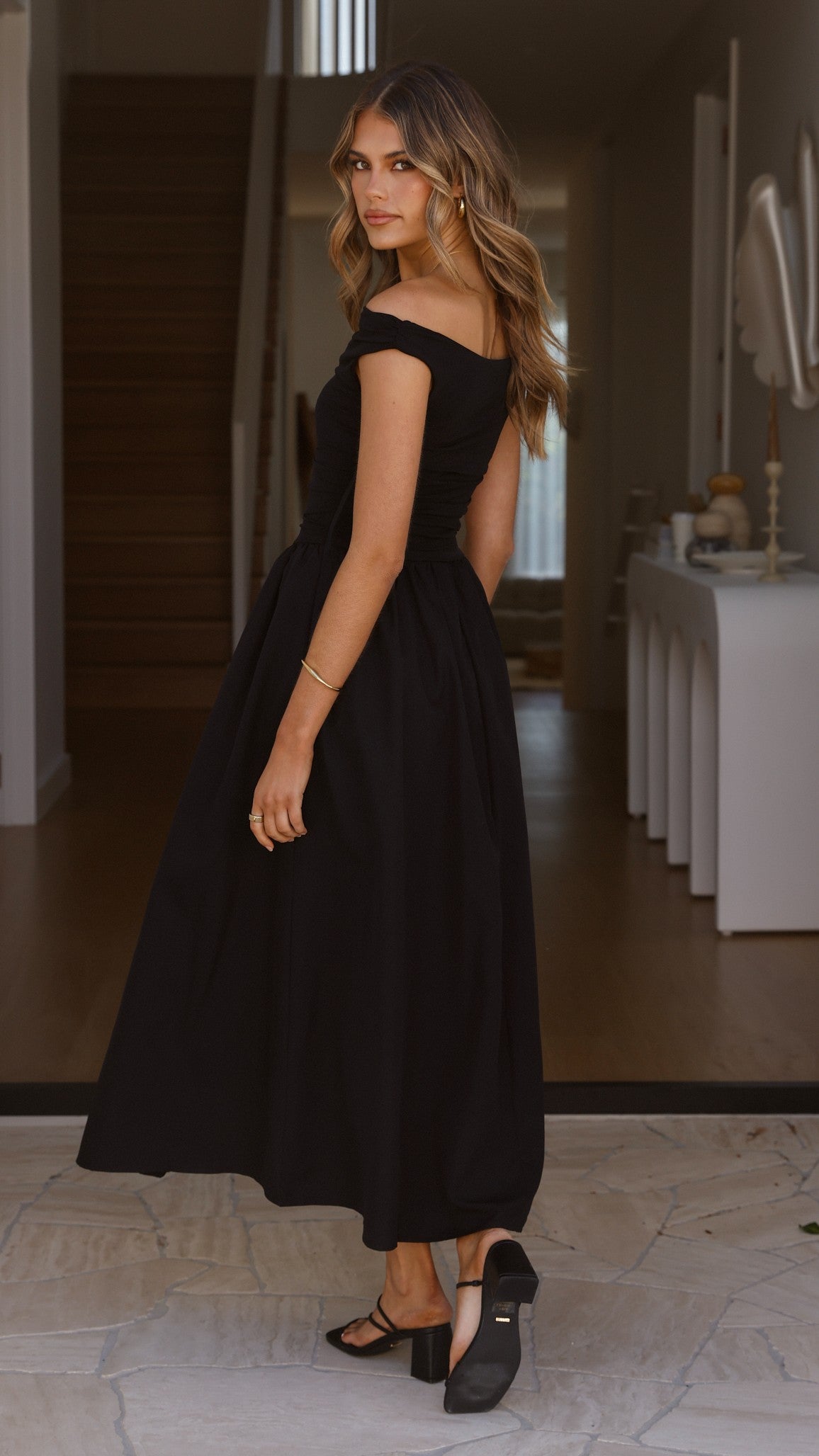 Immy Midi Dress - Black - Billy J