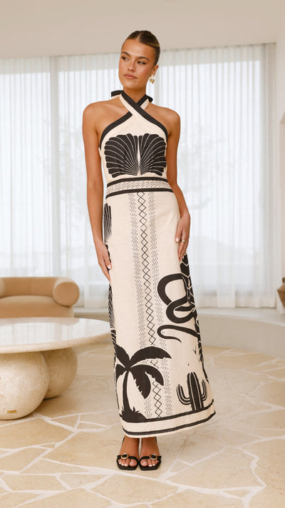 Load image into Gallery viewer, Boe Halter Maxi Dress - Palm Canyon - Billy J
