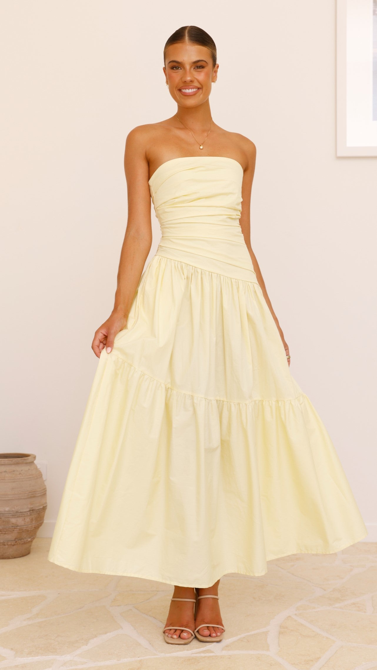 Lola Maxi Dress - Yellow - Billy J