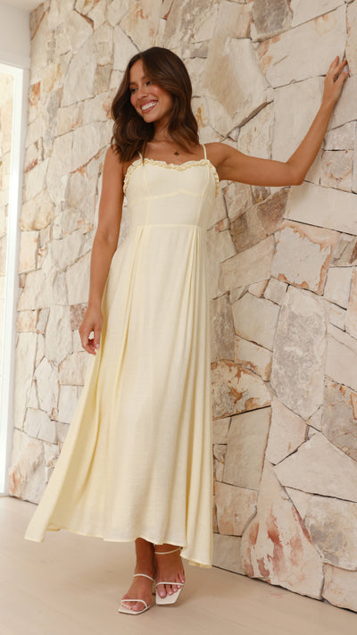 Load image into Gallery viewer, Xylia Maxi Dress - Yellow - Billy J
