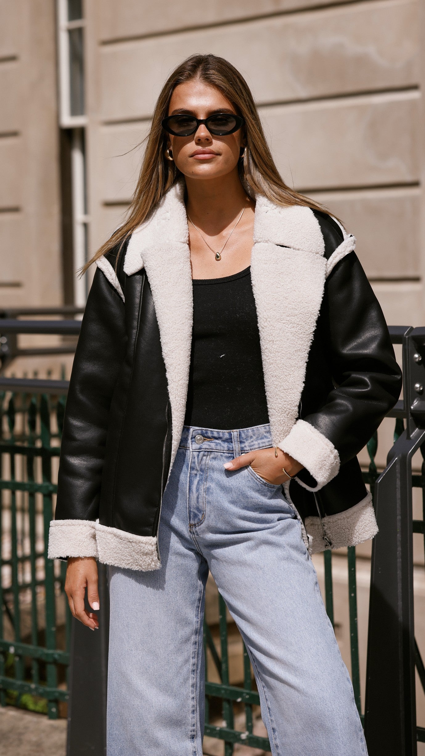 London Oversized Biker - Black - Billy J