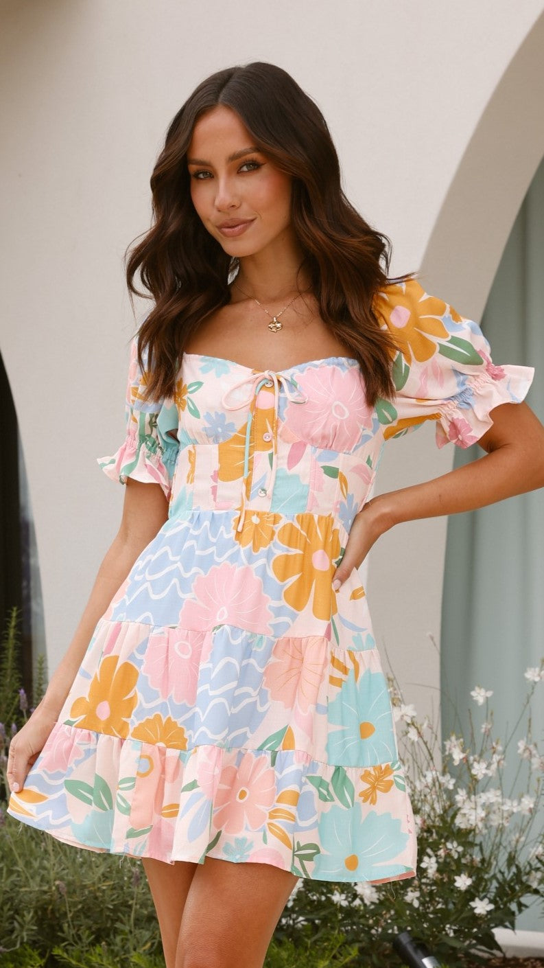 Kaley Mini Dress - Blush Petal - Billy J