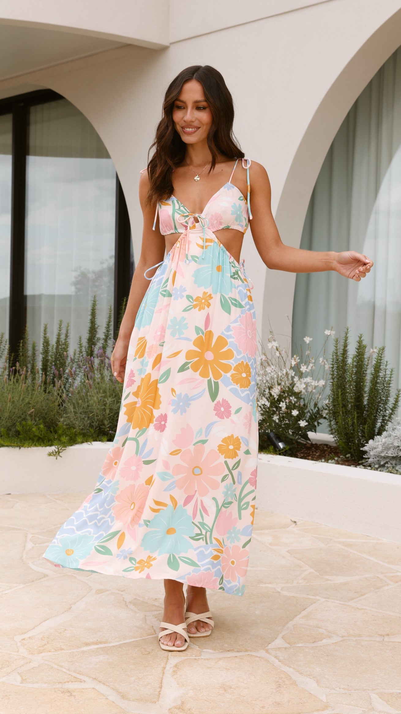 Kalena Maxi Dress - Blush Petal - Billy J