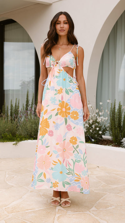 Load image into Gallery viewer, Kalena Maxi Dress - Blush Petal - Billy J
