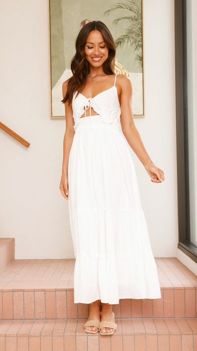 Load image into Gallery viewer, Andrea Maxi Dress - White - Billy J
