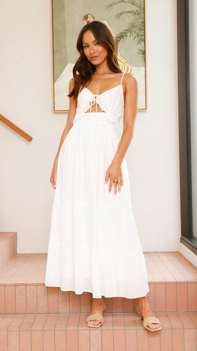 Load image into Gallery viewer, Andrea Maxi Dress - White - Billy J
