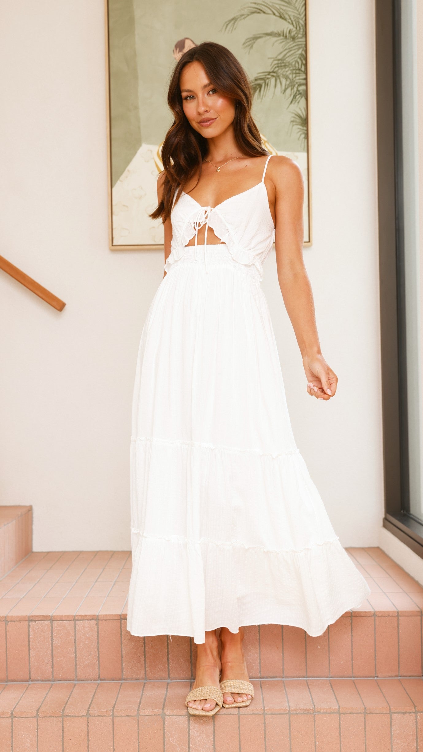 Andrea Maxi Dress - White - Billy J