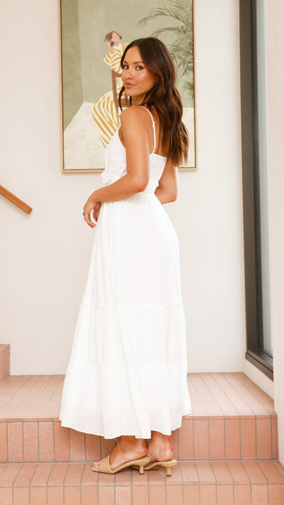 Load image into Gallery viewer, Andrea Maxi Dress - White - Billy J
