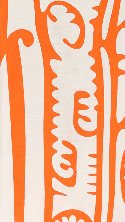 Load image into Gallery viewer, Connie Maxi Dress - White / Orange Tribal
