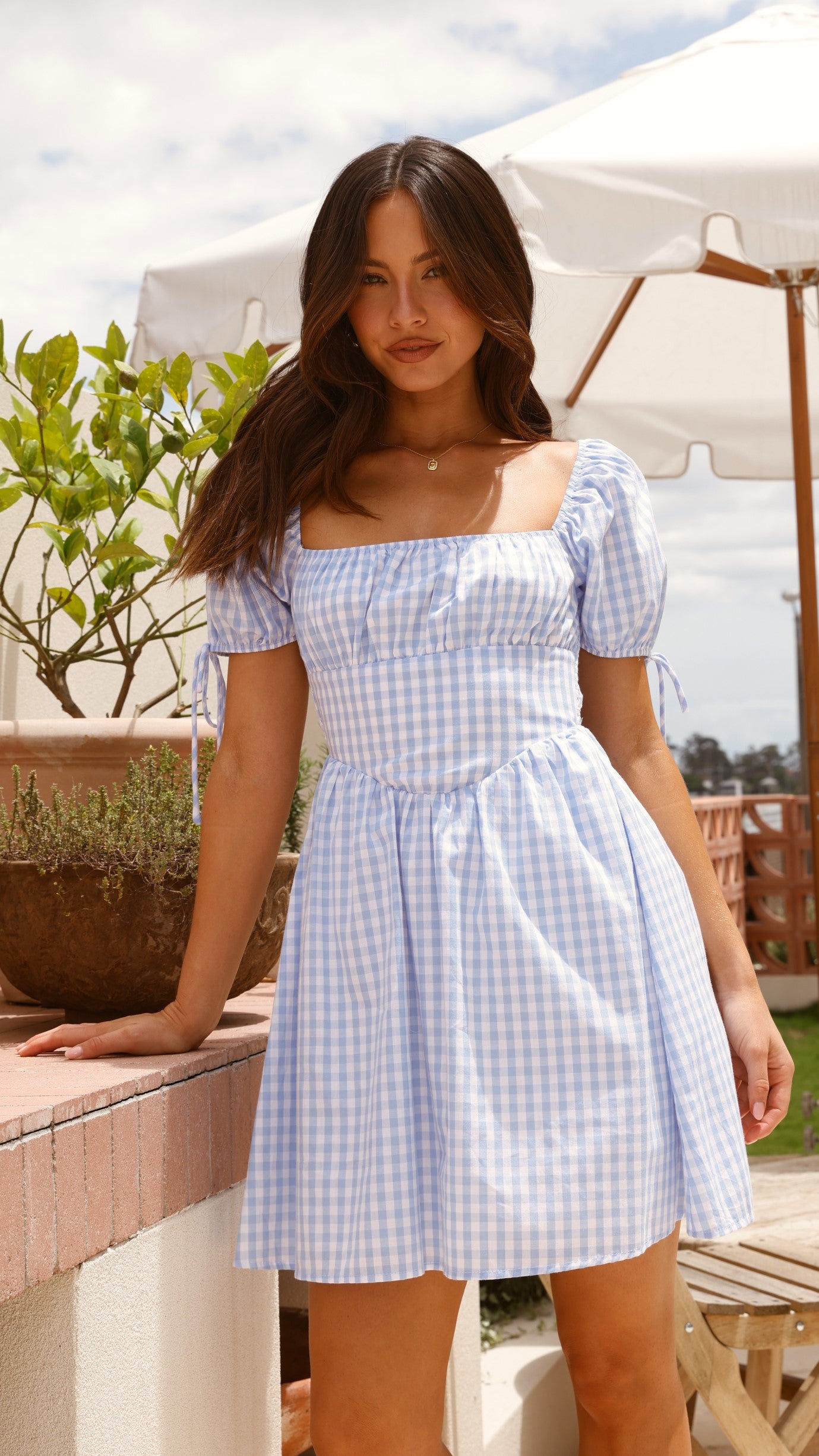 Takashi Mini Dress - Picnic Blue - Billy J