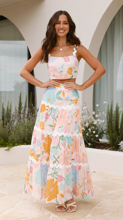 Load image into Gallery viewer, Kalona Maxi Skirt - Blush Petal - Billy J
