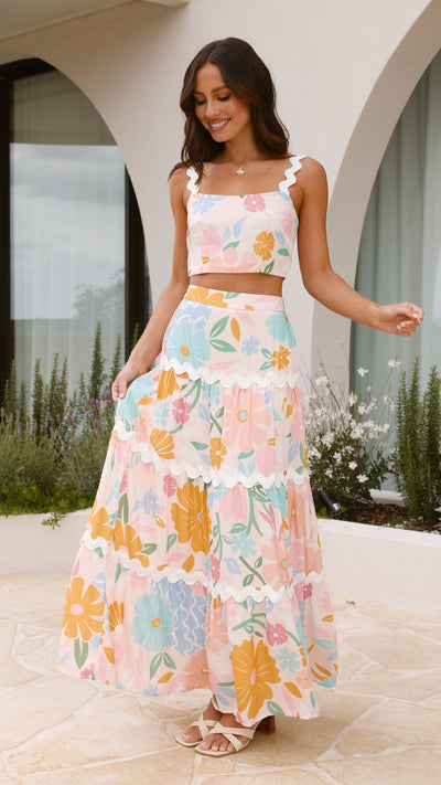 Load image into Gallery viewer, Kalona Maxi Skirt - Blush Petal - Billy J
