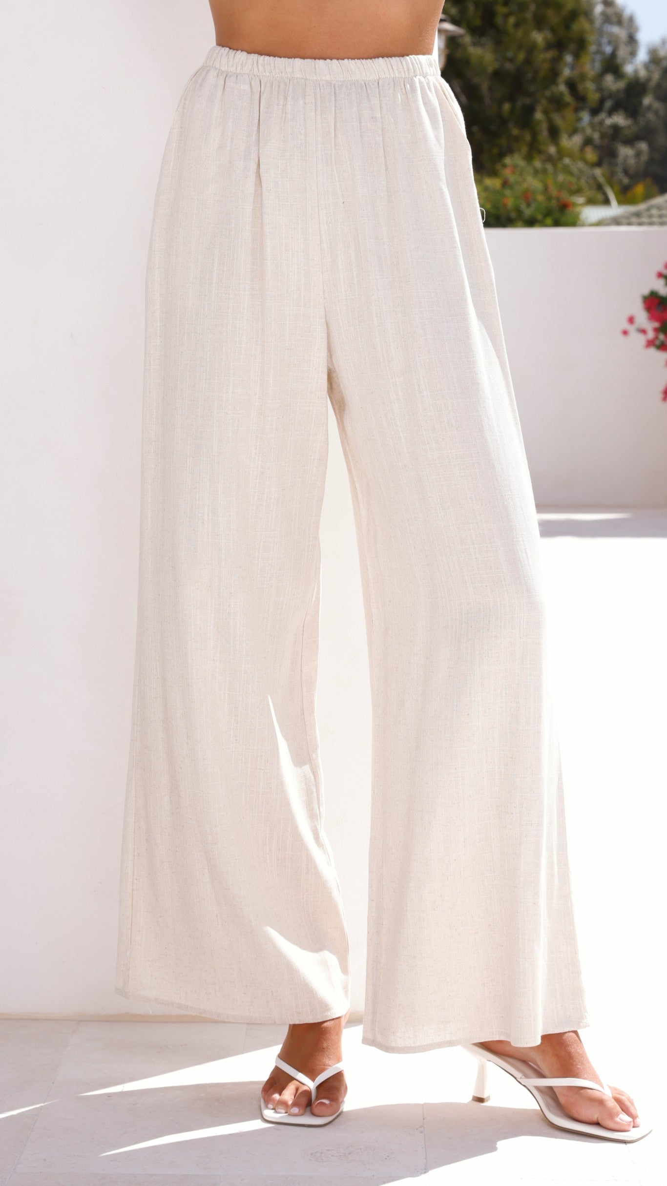Talia Strapless Top and Pants Set - Oatmeal - Billy J