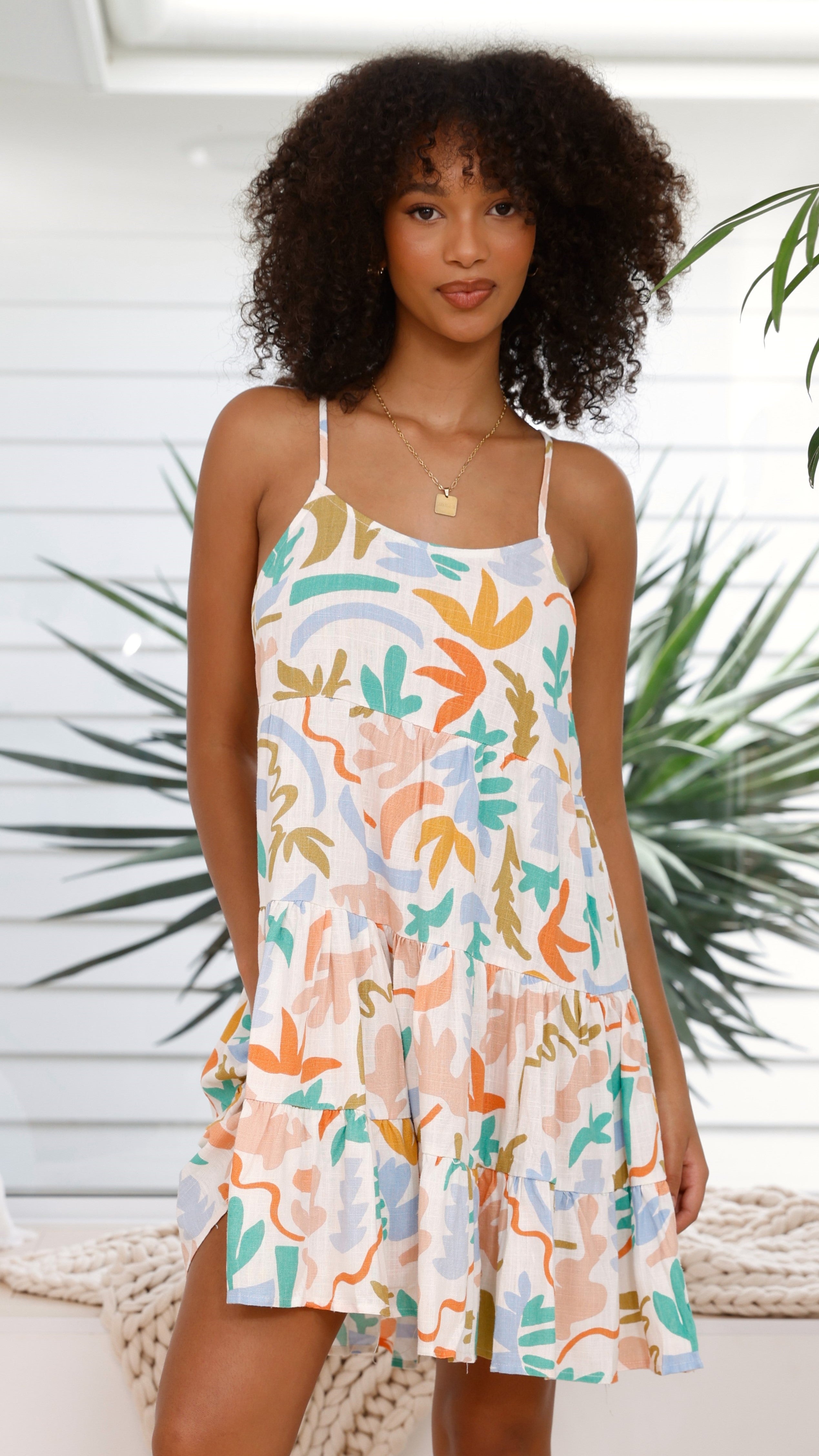 Vicki Mini Dress - Tierra Print - Billy J