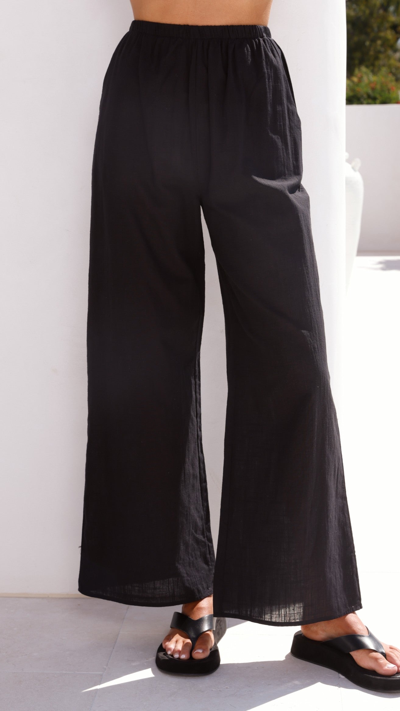 Talia Strapless Top and Pants Set - Black - Billy J